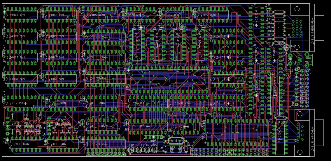 Reduced Size Gigatron 200mm x100mm 4 layer pcb